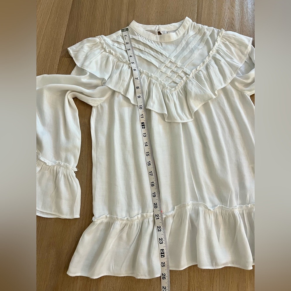 Max Studio Ivory Ruffled Blouse - Picture 6 of 8